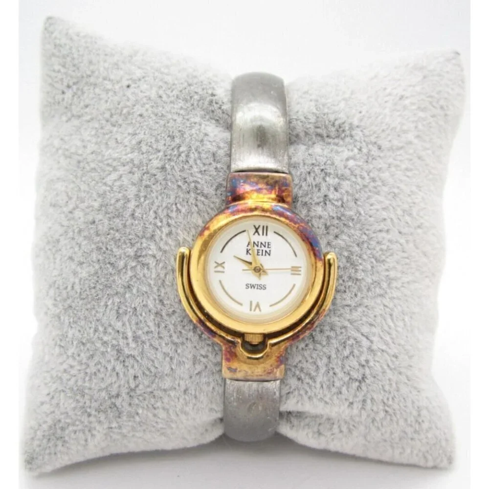 Women Anne Klein Swiss Quartz WR Analog 23mm Causal Round Watch (F282) 12-6328-9